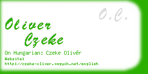 oliver czeke business card