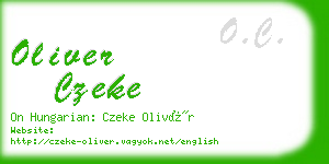 oliver czeke business card